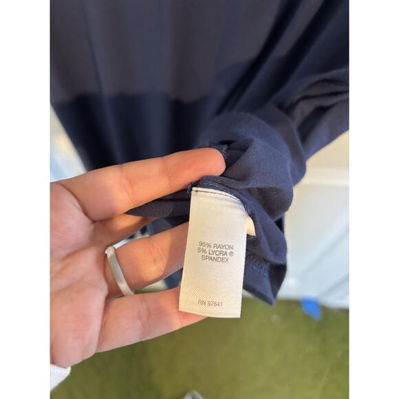 J Jill Wearever Collection Blue Tunic Size Large Minimalist Classic Casual - Picture 6 of 7